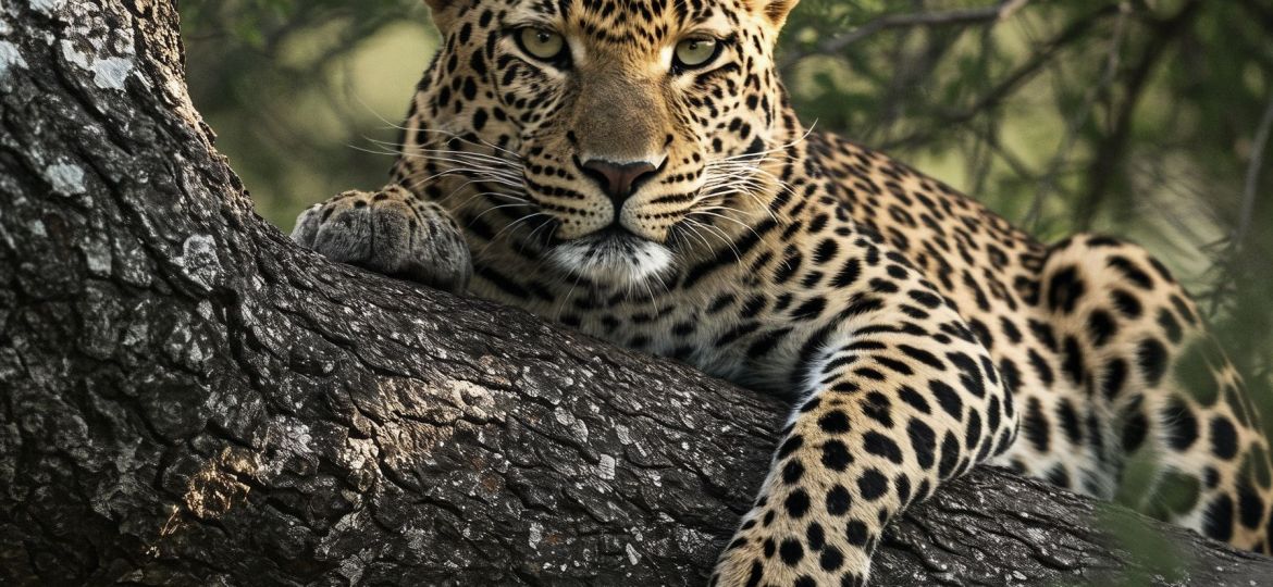 leopard-resting-tree-branch